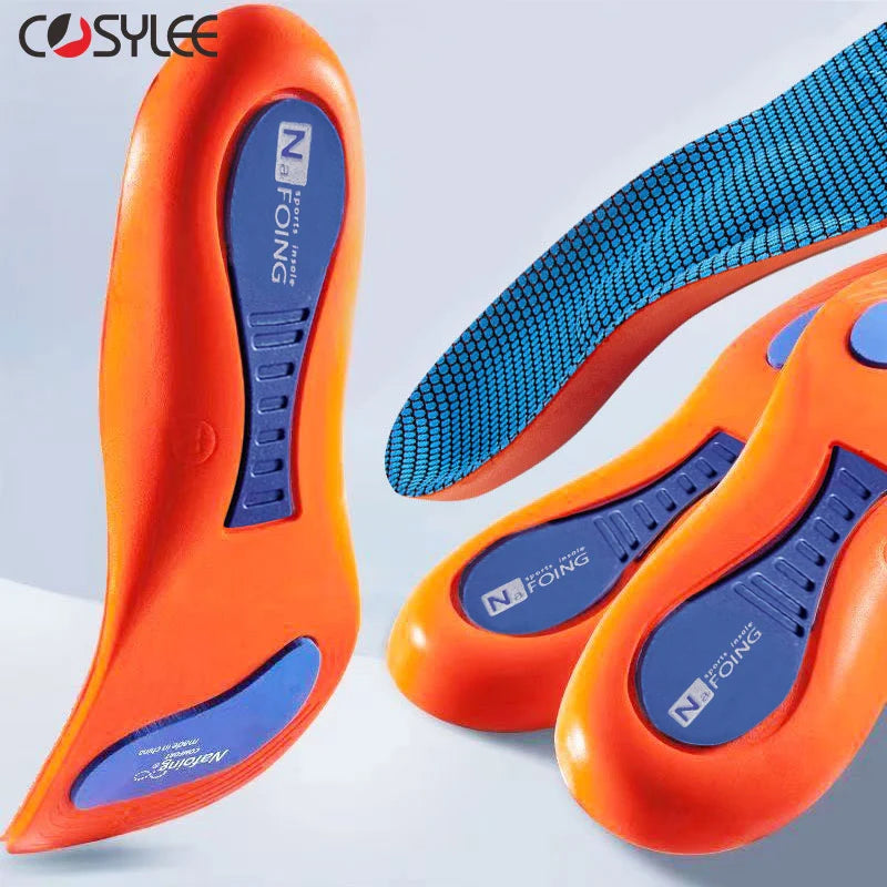 Palmilha ortopédica com suporte de arco para pés chatos, palmilhas para corrida, sola de calçados, palmilhas ortopédicas para pés que aliviam a pressão.